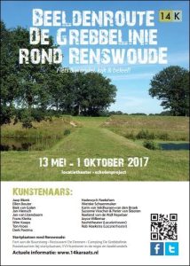Poster Beeldenroute De Grebbelinie rond Renswoude rand
